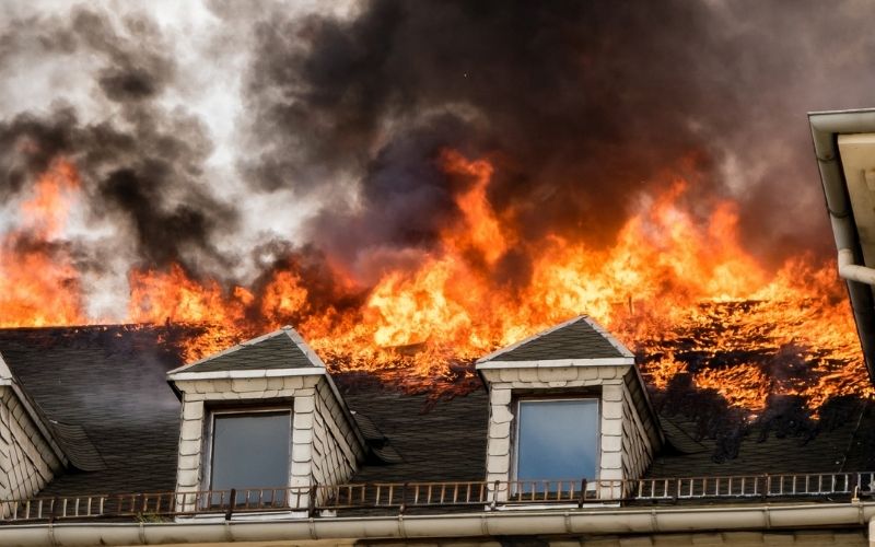 House on fire - insurance issues